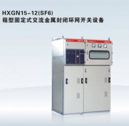 HXGN15-12(SF6) 箱型固定式交流金屬封閉環(huán)網(wǎng)開(kāi)關(guān)設(shè)備